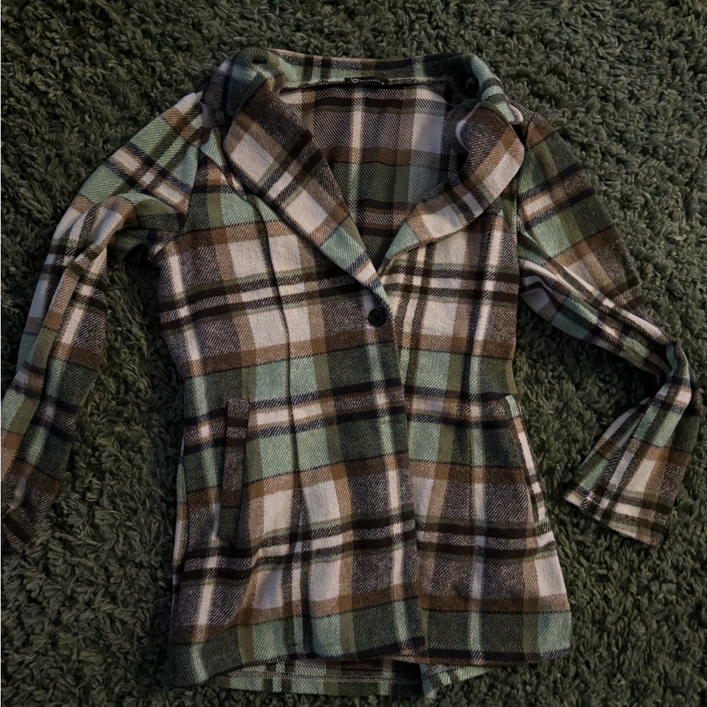Plaid Button-Up Jacket